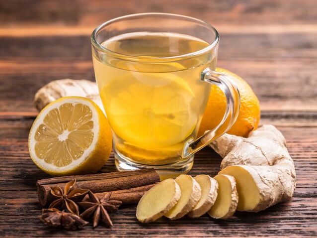 Ginger tea with lemon perfectly strengthens the immune system and strength