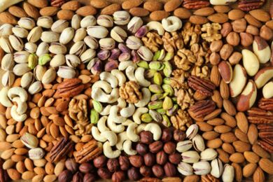 Various nuts to increase men's strength